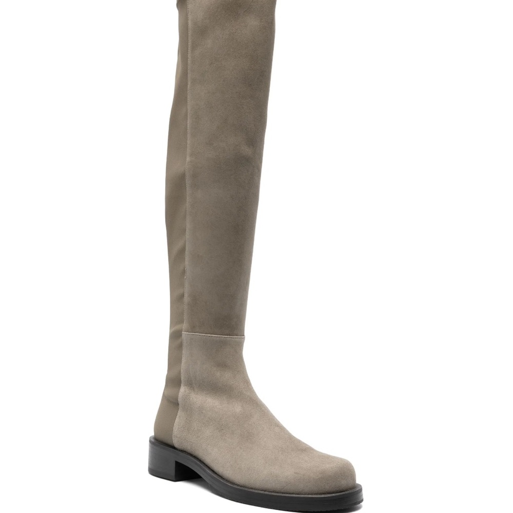 Elegant Gray Knee-High Women's Boots